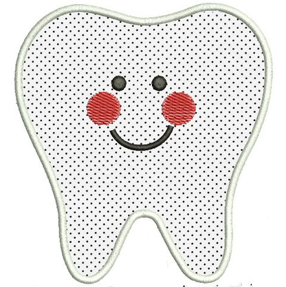 Tooth Applique Machine Embroidery Digitized Design Pattern