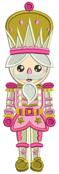 Toy Soldier WIth a Beard Christmas Applique Machine Embroidery Design Digitized Pattern