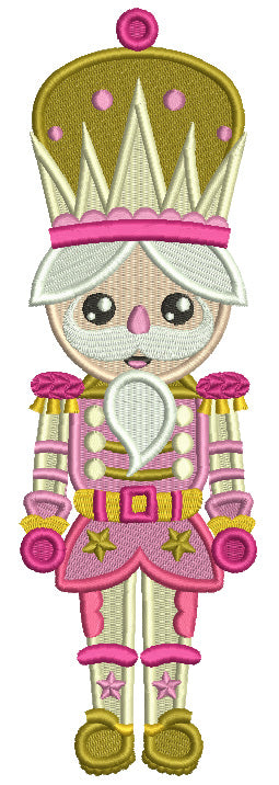 Toy Soldier WIth a Beard Christmas Filled Machine Embroidery Design Digitized Pattern