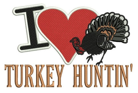 Turkey Hunting Machine Embroidery Digitized Design Filled Pattern - Instant Download Digitized Pattern -4x4 , 5x7, and 6x10 hoops