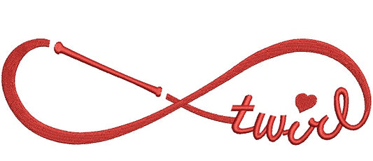 Twirl Infinity Sign Filled Machine Embroidery Digitized Design Pattern