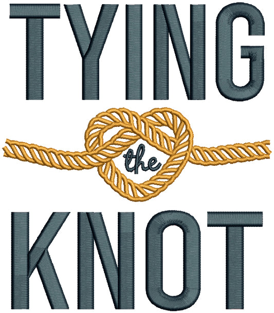 Tying The Knot Wedding Filled Machine Embroidery Design Digitized Pattern
