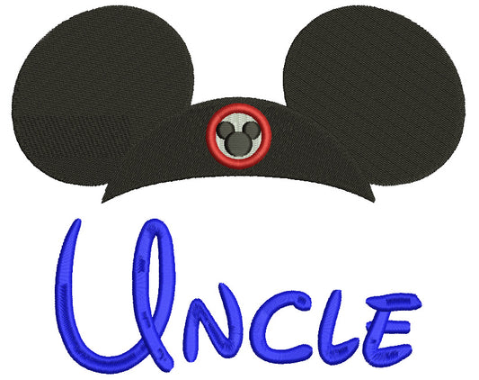 Uncle Mouse Ears looks like Mickey Mouse Fileld Machine Embroidery Digitized Design Pattern