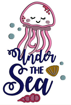 Under The Sea Cute Octopus Applique Machine Embroidery Design Digitized Pattern