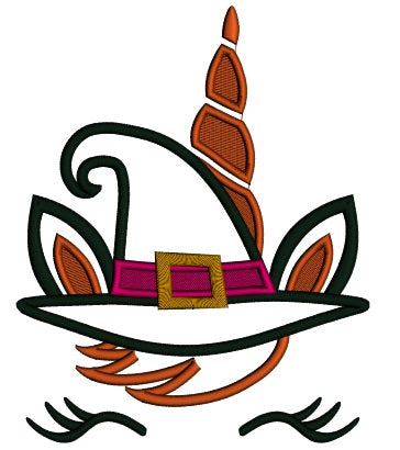 Unicron Wearing Witch Hat Applique Halloween Machine Embroidery Design Digitized Pattern