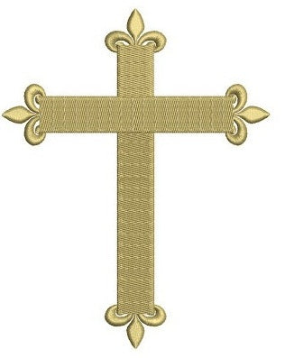Victorian Cross Machine Embroidery Digitized Design Filled Pattern - Instant Download - 4x4 , 5x7, 6x10