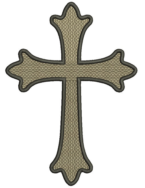Victorian Simple Cross Filled Machine Embroidery Design Digitized Pattern