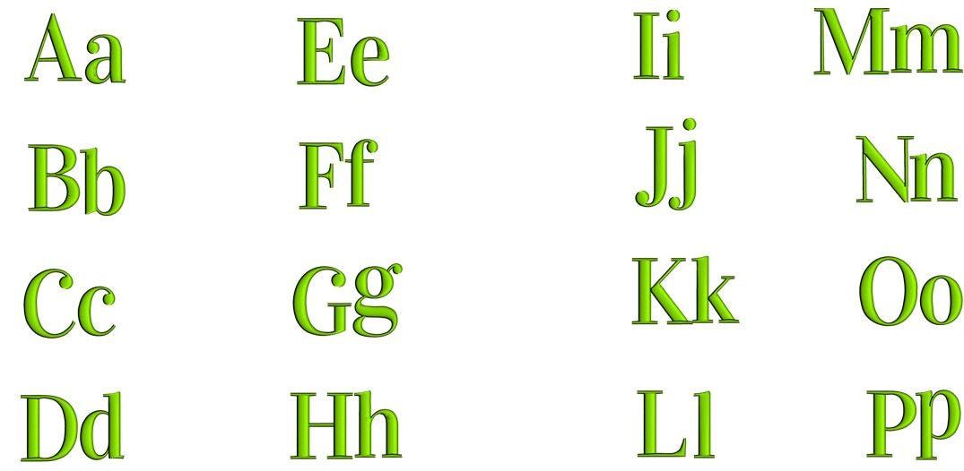 Vido Font Machine Embroidery Script Upper and Lower Case 1 2 3 inches ...