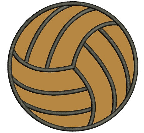 Volleyball Sports Applique Machine Embroidery Digitized Design Pattern