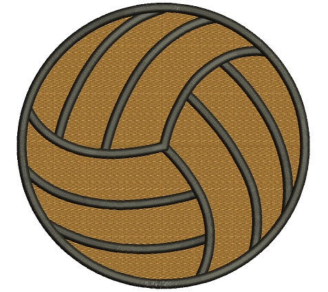 Volleyball Sports Filled Machine Embroidery Digitized Design Pattern