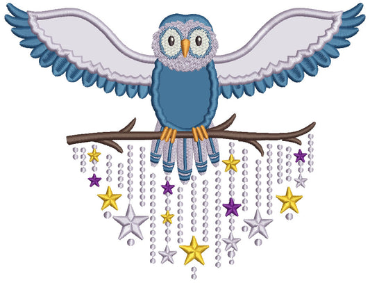 Whimsical Owl Applique Machine Embroidery Design Digitized Pattern