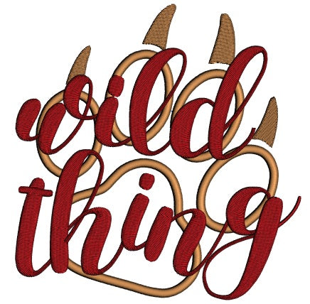 Wild Thing Bear Paw Applique Machine Embroidery Design Digitized Pattern