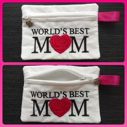 Worlds Best Mom Applique Machine Embroidery Digitized Design Pattern