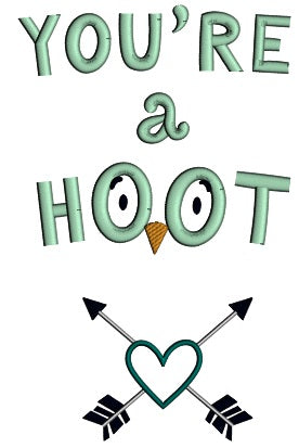 You're A Hoot Applique Machine Embroidery Design Digitized Pattern