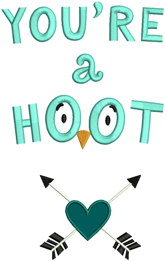 You're A Hoot Applique Machine Embroidery Design Digitized Pattern