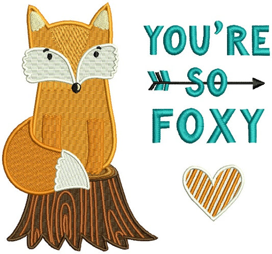 You're So Foxy Filled Machine Embroidery Design Digitized Pattern