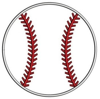 Baseball Applique Machine Embroidery Digitized Design Pattern - Instant Download - 4x4 , 5x7, and 6x10 -hoops