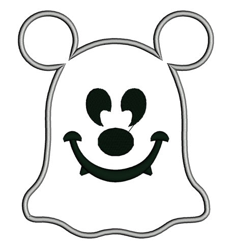 Cute Ghost Halloween Applique Machine Embroidery Digitized Design Pattern - Instant Download - 4x4 , 5x7, 6x10