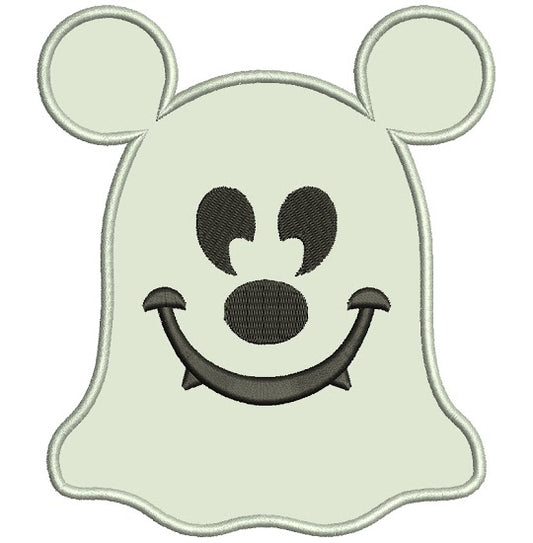 Cute Ghost Halloween Applique Machine Embroidery Digitized Design Pattern - Instant Download - 4x4 , 5x7, 6x10