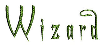 Embroidery Font - Instant Download - Wizard Script Alphabet (Upper & Lower Case, Numbers 1-9) for machine embroidery - 620 Files